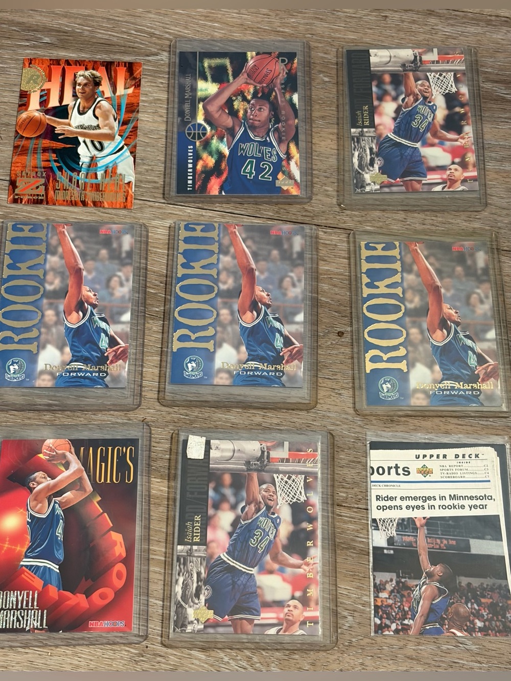 Minnesota Timberwolves NBA Vintage Trading Card Lot